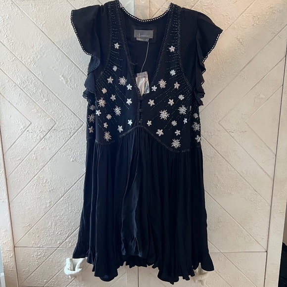 NWT By Anthropologie V-Neck Sequin Deco Swing Dress SIZE M - Picture 5 of 6